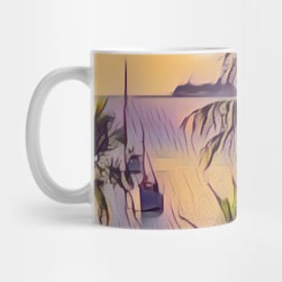 Whitsunday Ocean Views Digital Art Design Mug